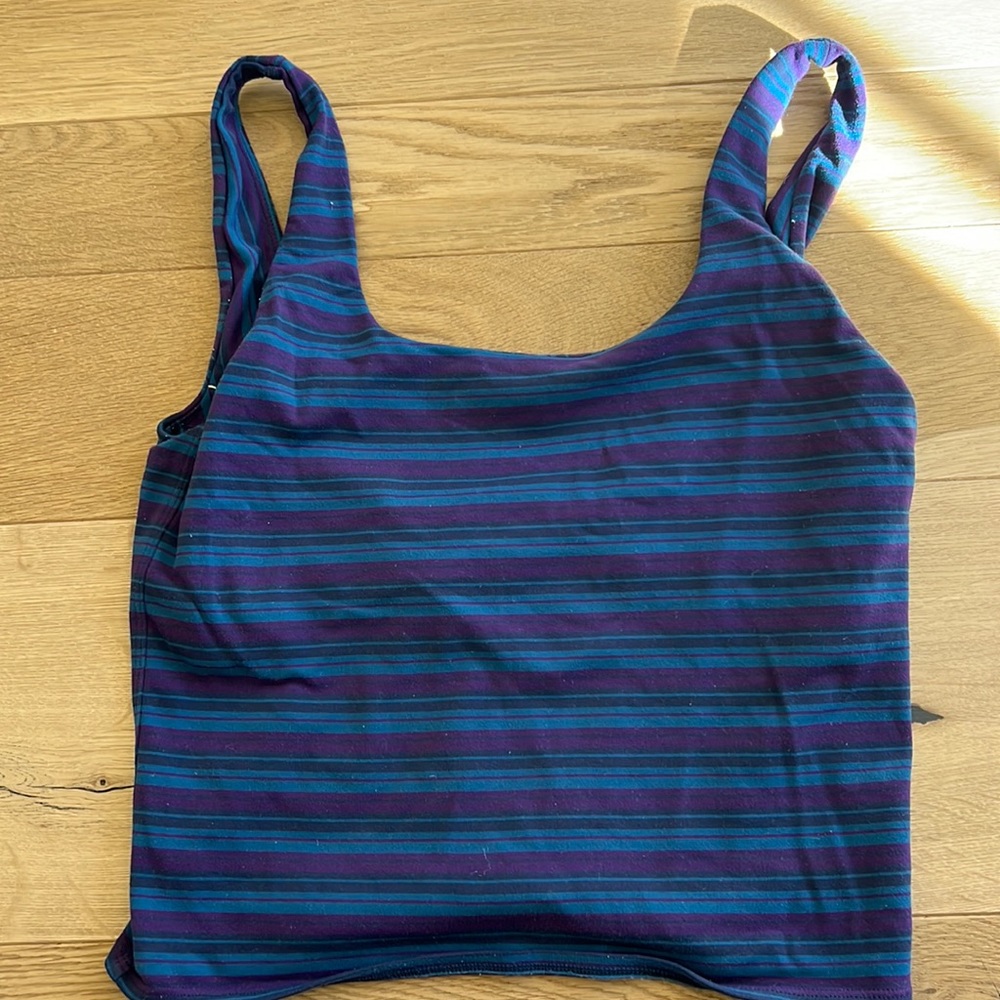 Outdoor Voices Striped Bra Top